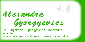 alexandra gyorgyevics business card